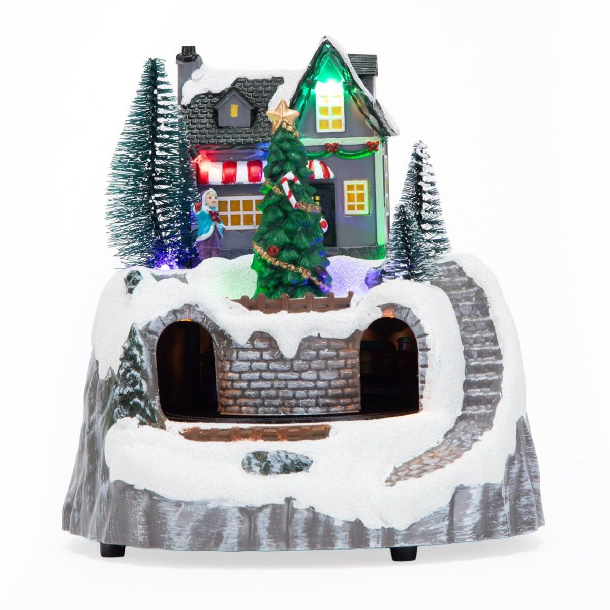 MICA - Villa Navideña Tren Mini 17x19cm