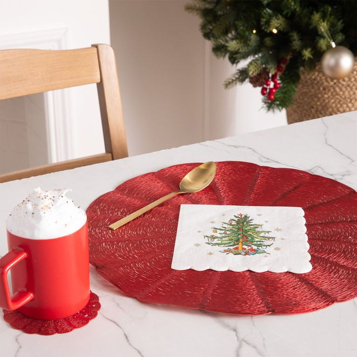 MICA - Servilleta Navideña Árbol 16.5x16.5