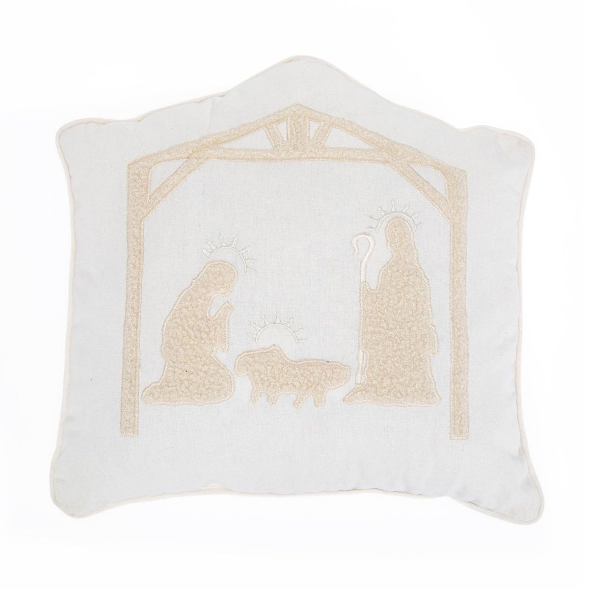 MICA - Cojin Navideño Pesebre Dorado 45cm