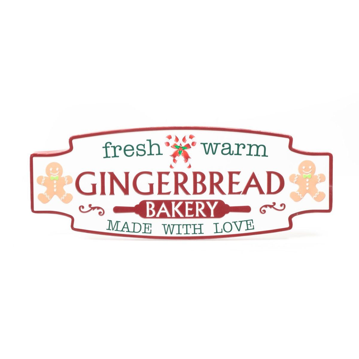 MICA - Adorno Navideño Cartel Panadería De Jengibre 80x30cm