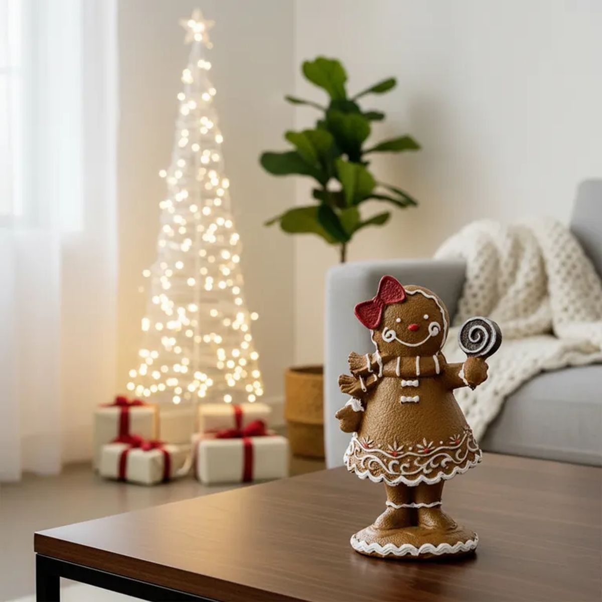 MICA - Adorno Navideño Niña Jengibre 12x7cm