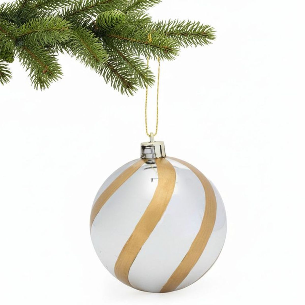 MICA - Adorno Árbol Bola Circo Dorada 8cm