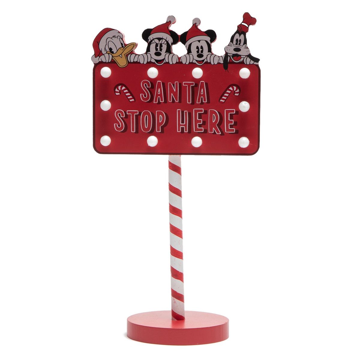 DISNEY - Letrero Disney Santa Stop Madera 45x30x11cm