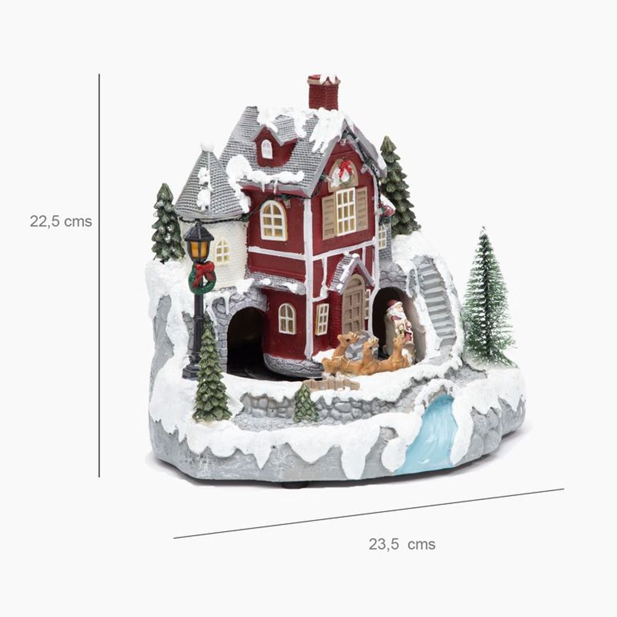 MICA - Villa Navideña Casa Trineo 23.5x22.5cm