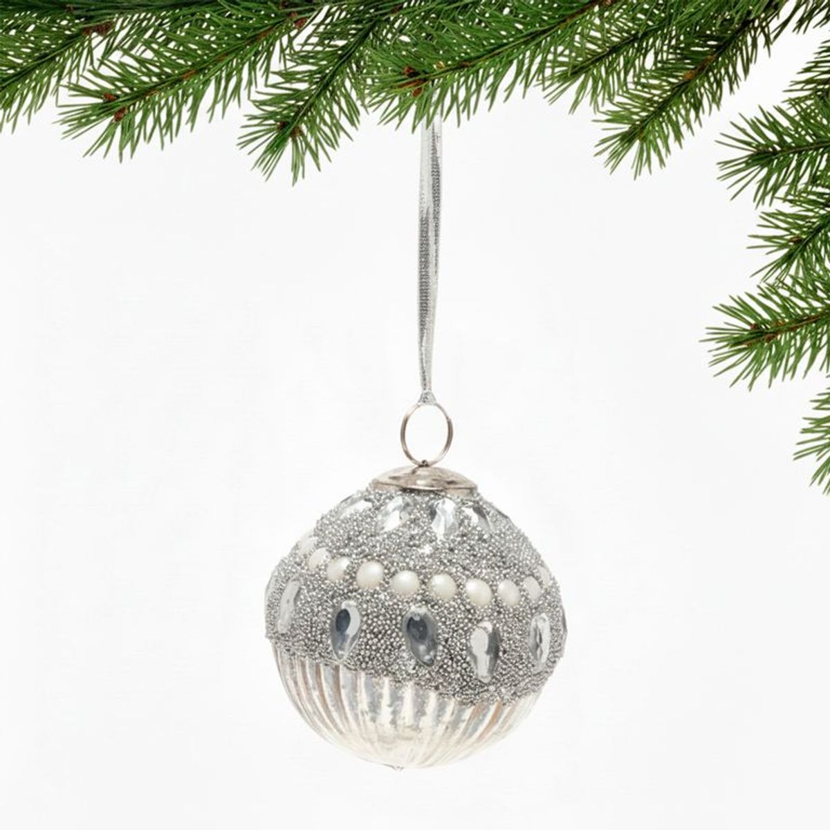 MICA - Adorno Árbol Bola Mostacilla 10cm