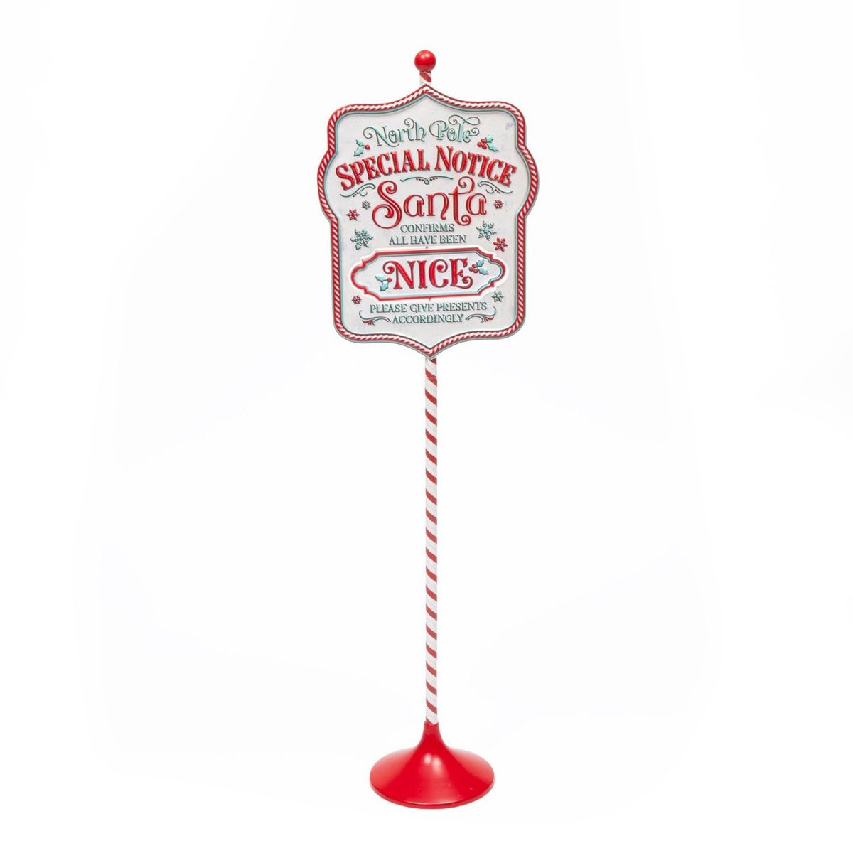 MICA - Adorno Letrero Navideño Norte Metal 30x92cm