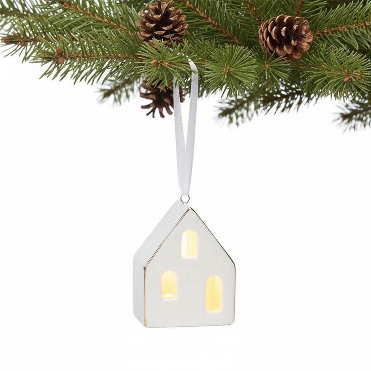 MICA - Adorno Árbol Casita Colgante 7cm