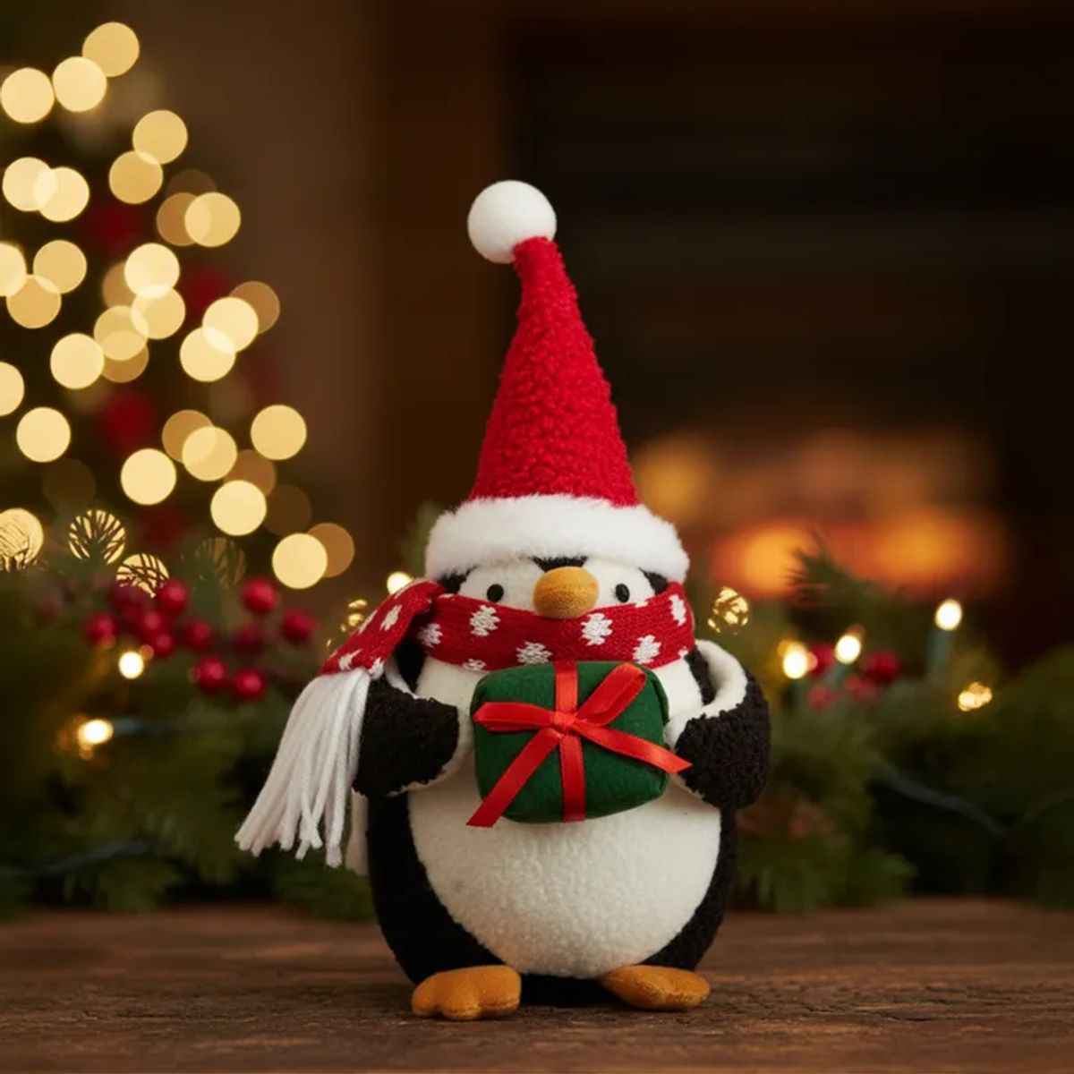 MICA - Peluche Navideño Pingüino 30x12cm