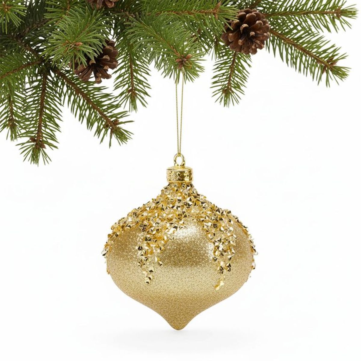 MICA - Adorno Árbol Bola Glam Dorada 8cm