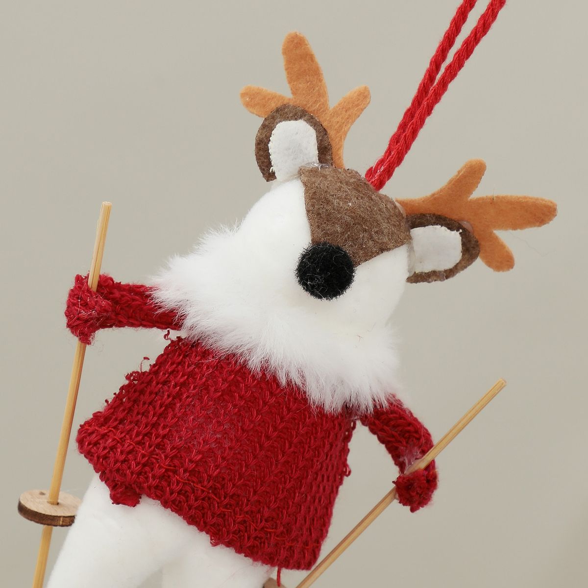 MICA - Adorno Árbol Muñeco Reno Ski 15cm