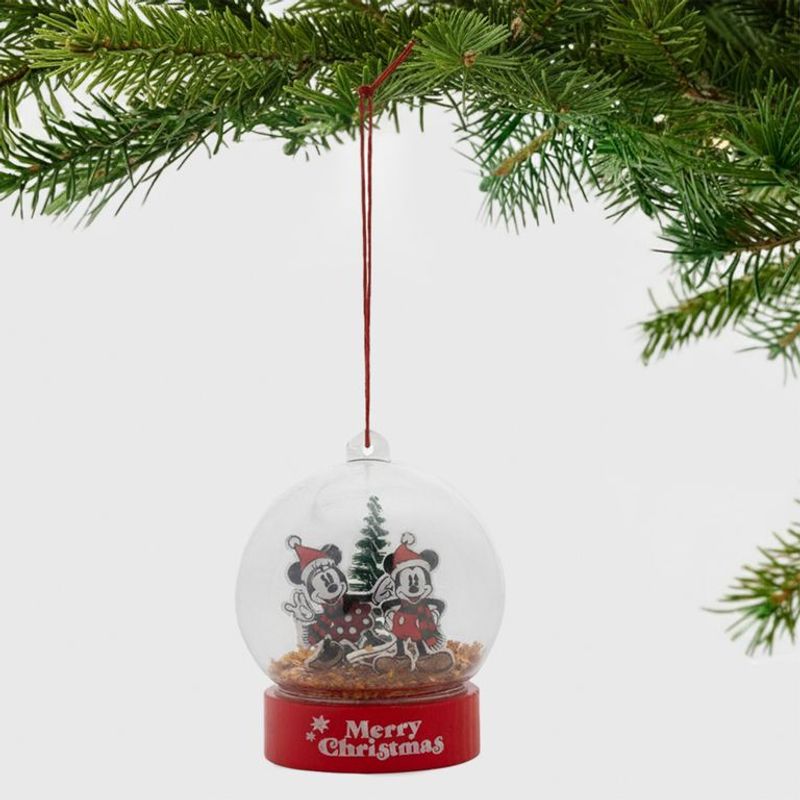 DISNEY - Adorno Árbol Bola Burbuja Mickey Minnie 9cm