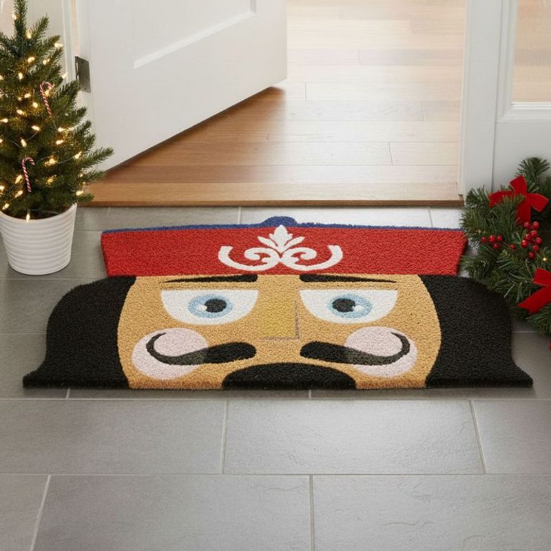 MICA - Tapete Navideño Cascanuez Rojo 40x70cm