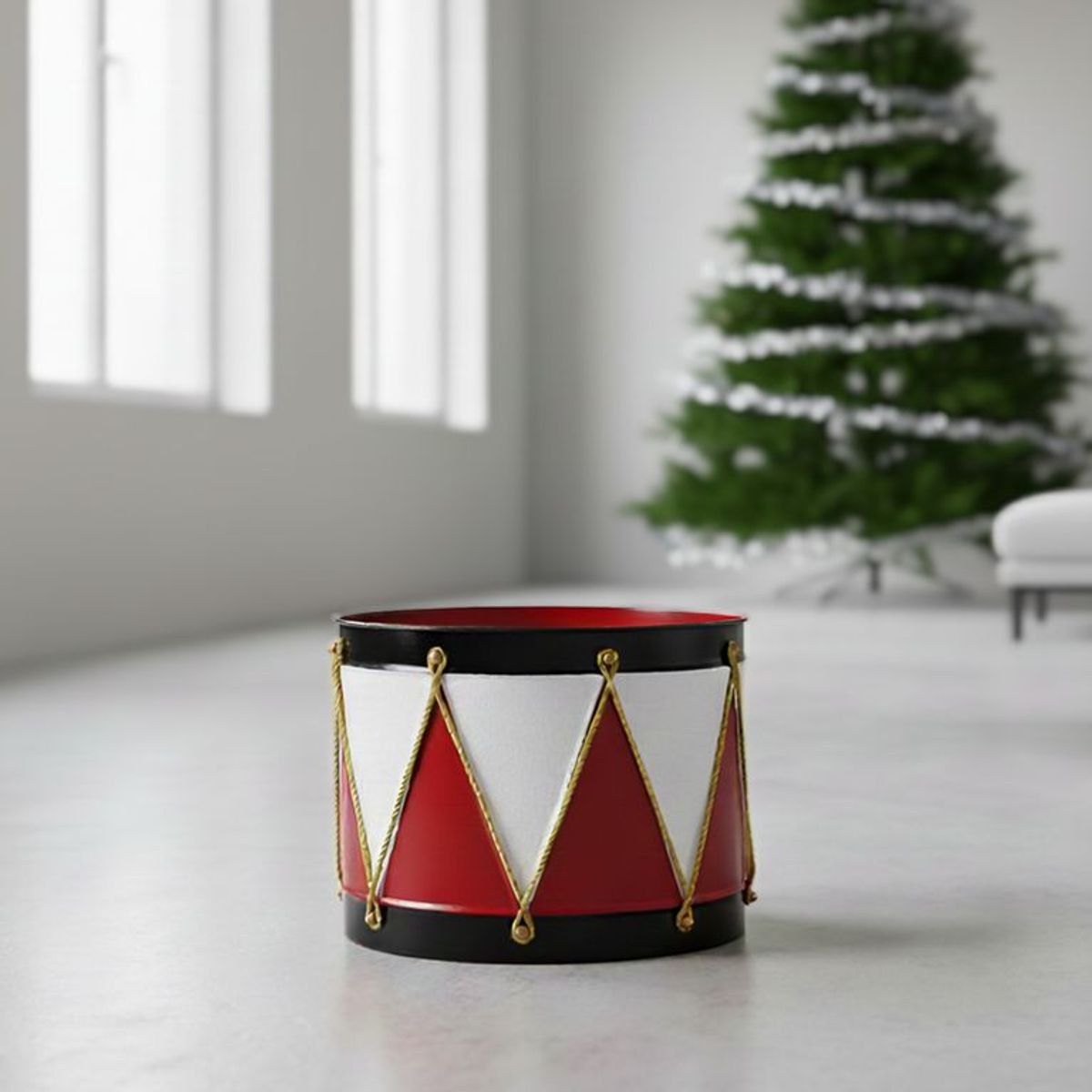 MICA - Adorno Navideño Tambor Xl Fierro 26x20cm