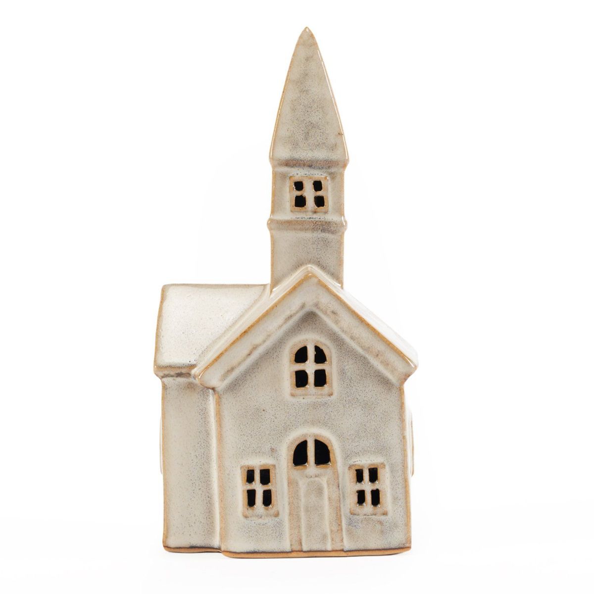 MICA - Adorno Navideño Iglesia Blanca 9x18cm