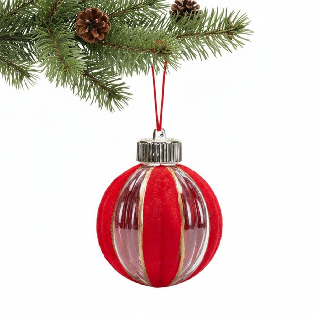 MICA - Adorno Árbol Bola Circo Roja 9cm