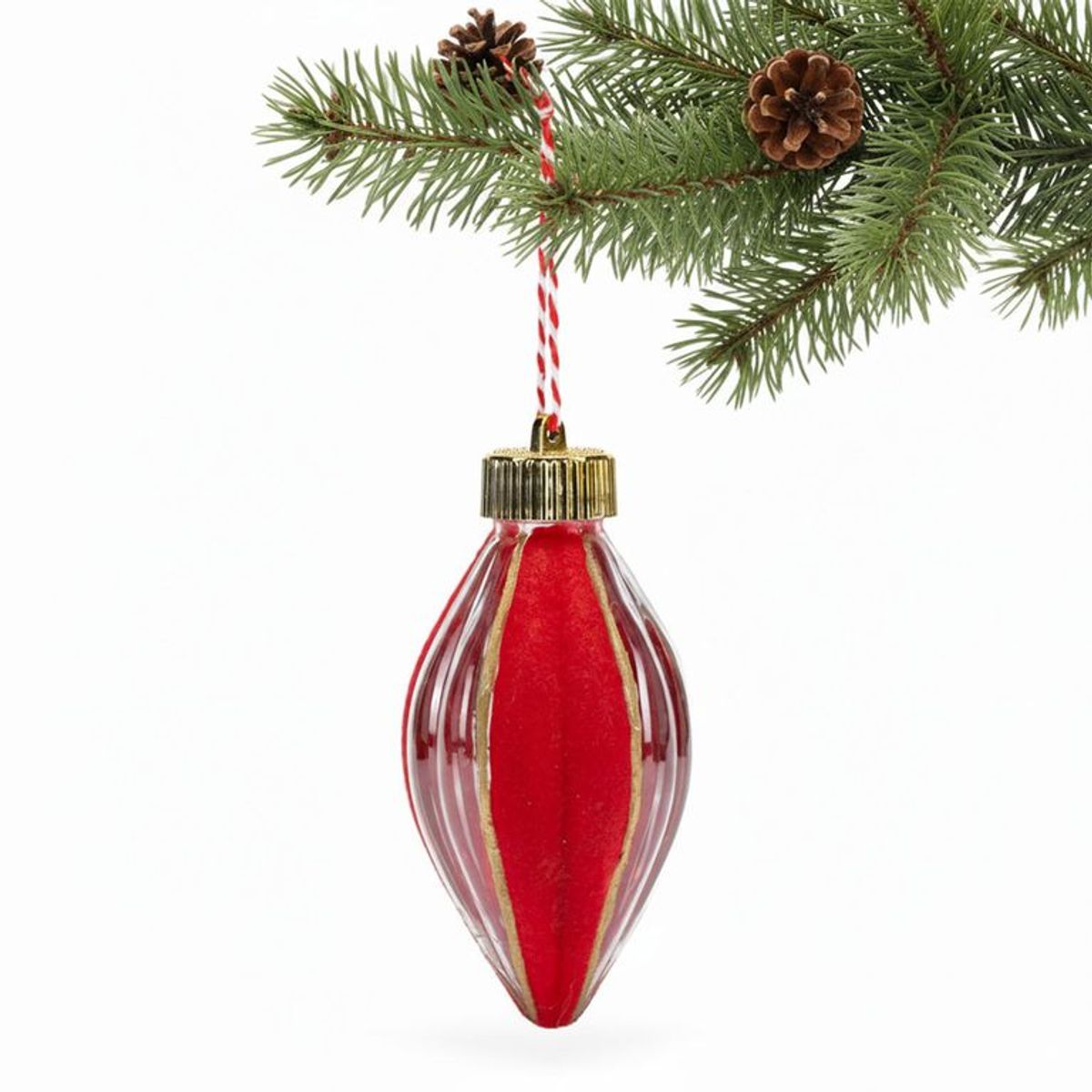 MICA - Adorno Árbol Diamante Circo Rojo 13cm