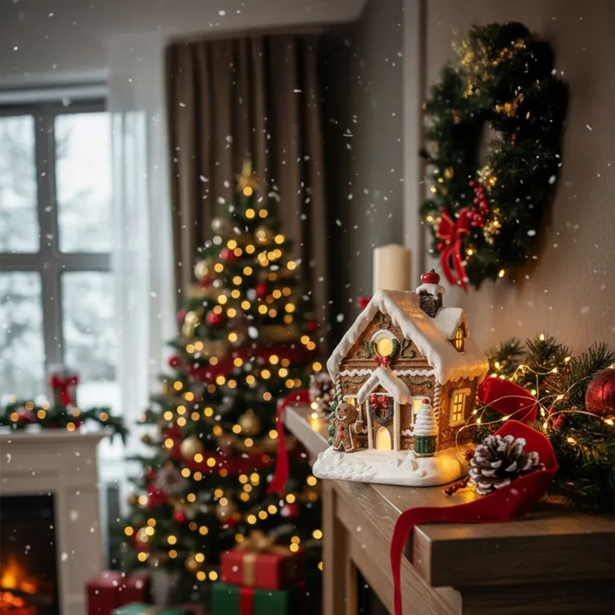 MICA - Adorno Navideño Casa Galleta Jengibre 14x10cm