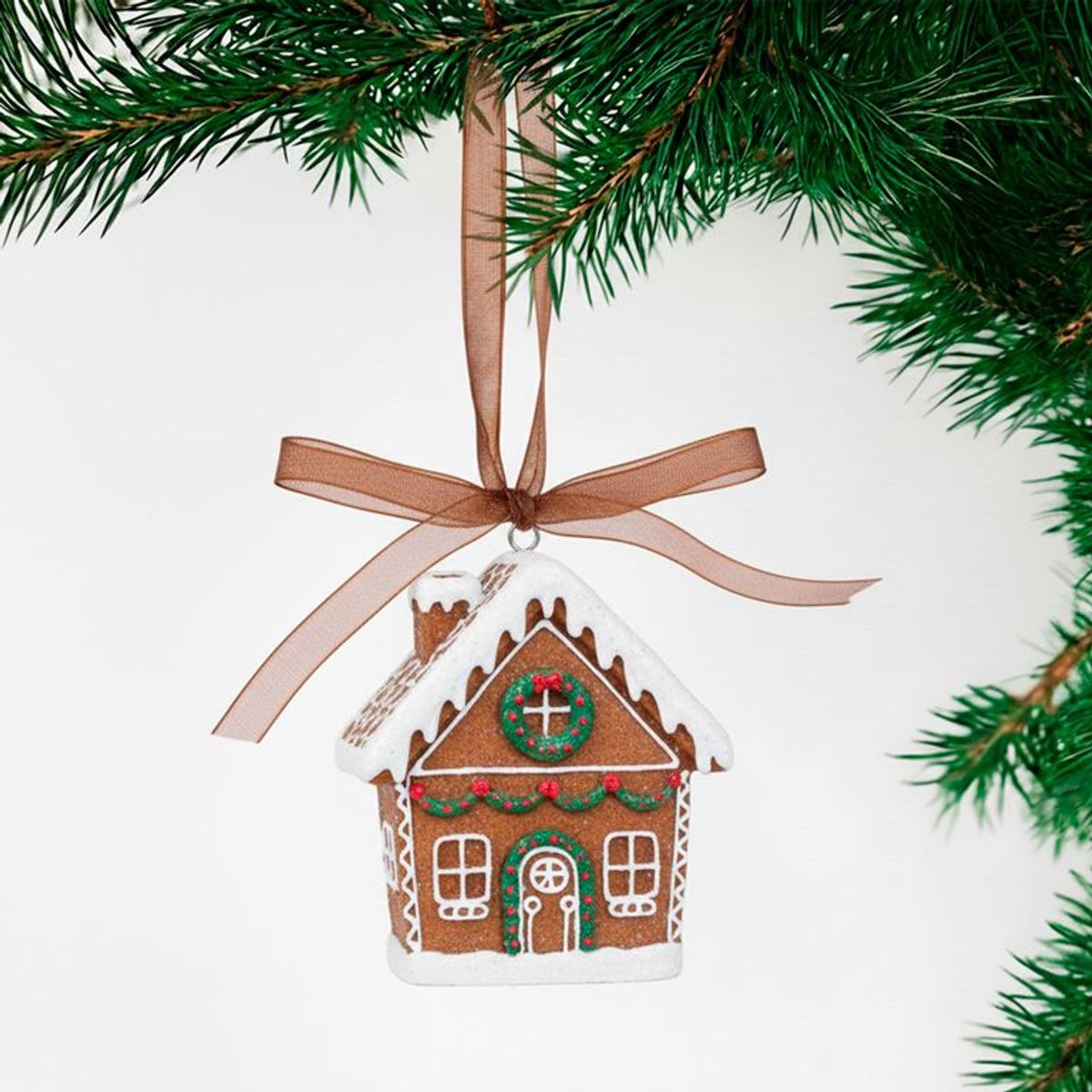 MICA - Adorno Árbol Casita Gnomo 9x6cm