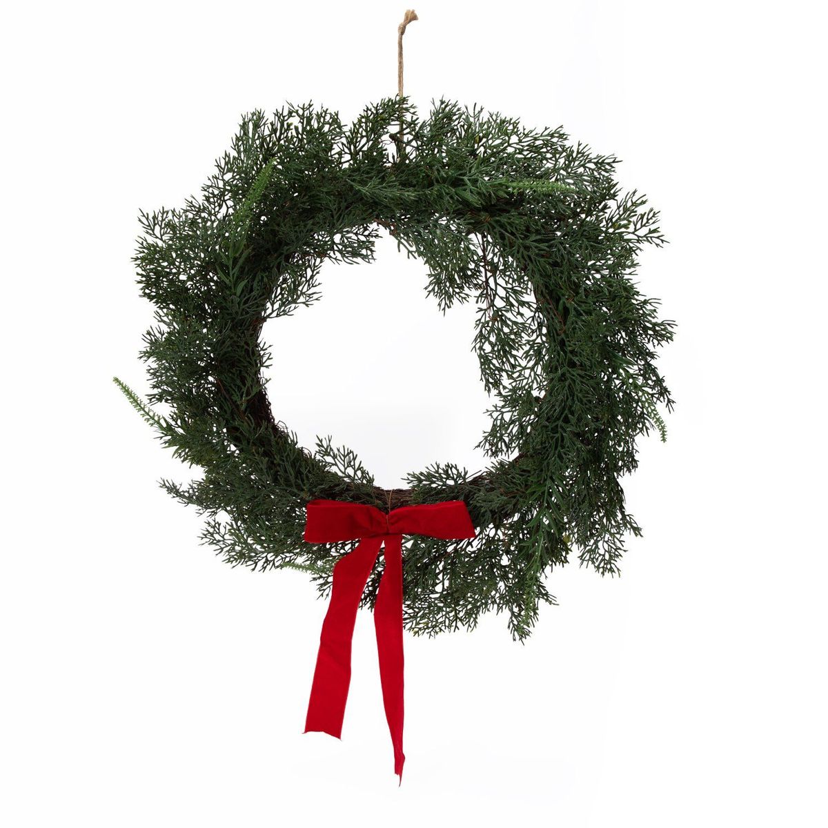 MICA - Corona Navideña Lazo Rojo 54x10cm