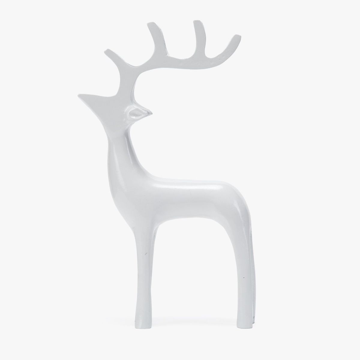 MICA - Adorno Navideño Reno Blanco 23x8cm