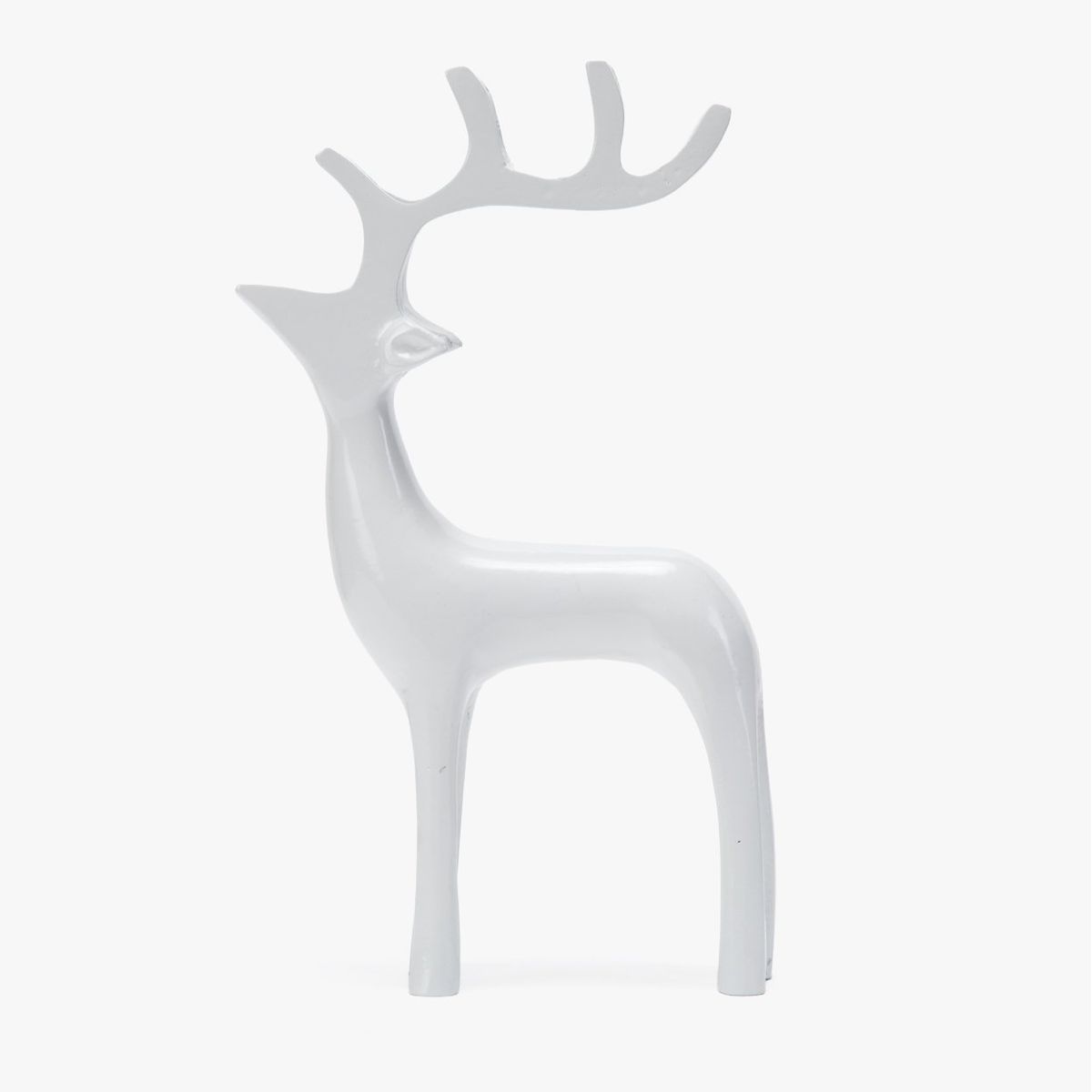 MICA - Adorno Navideño Reno Blanco 23x8cm