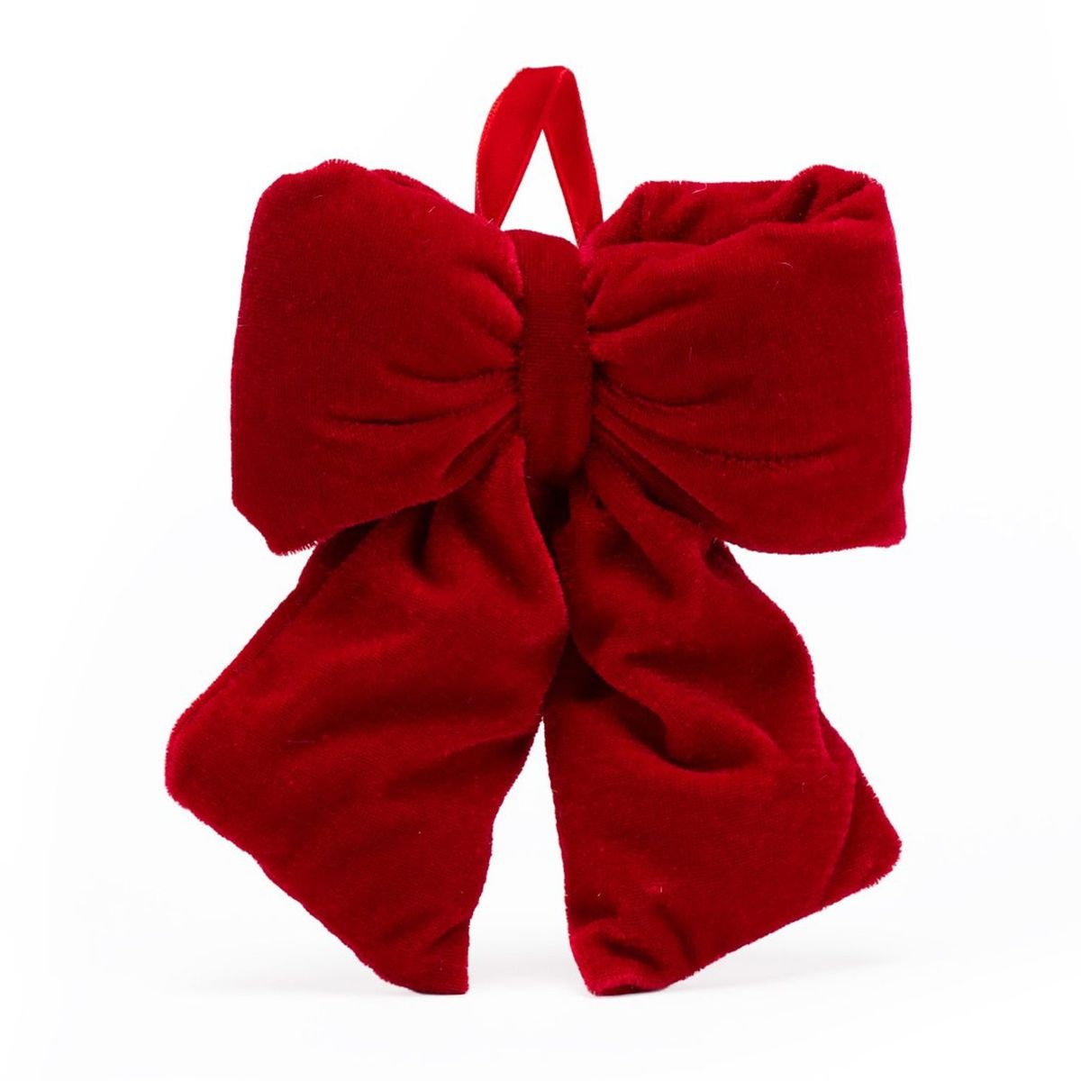 MICA - Lazo Navideño Rojo Terciopelo 13cm