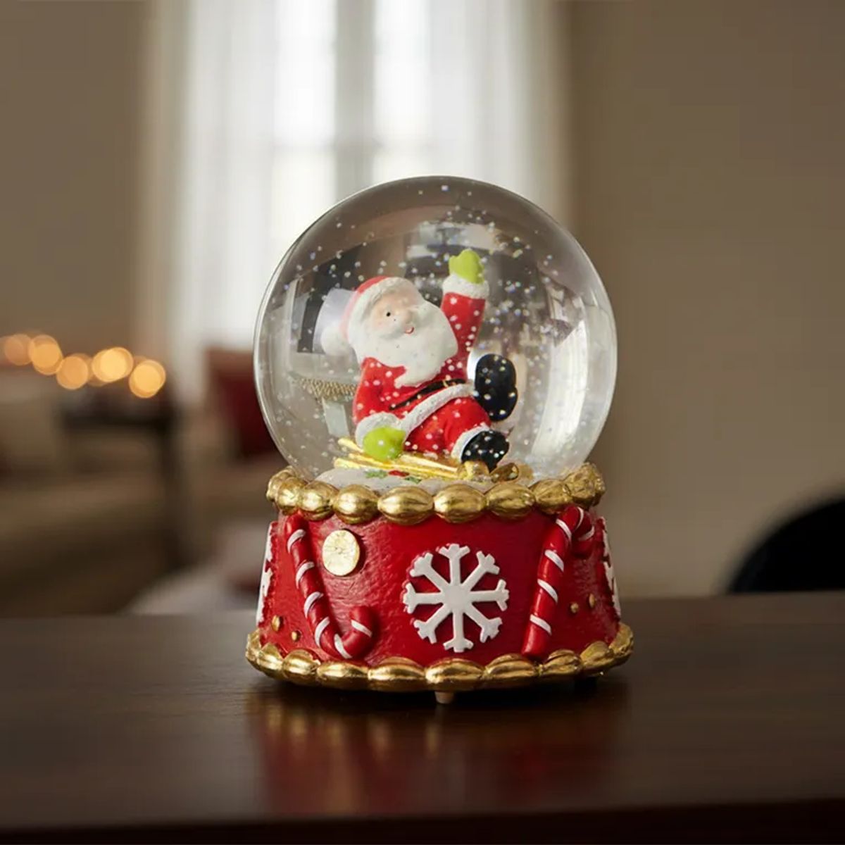 MICA - Adorno Burbuja Navideña Papa Noel 8cm