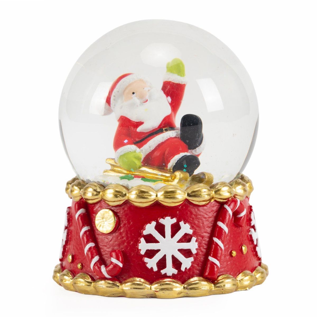 MICA - Adorno Burbuja Navideña Papa Noel 8cm