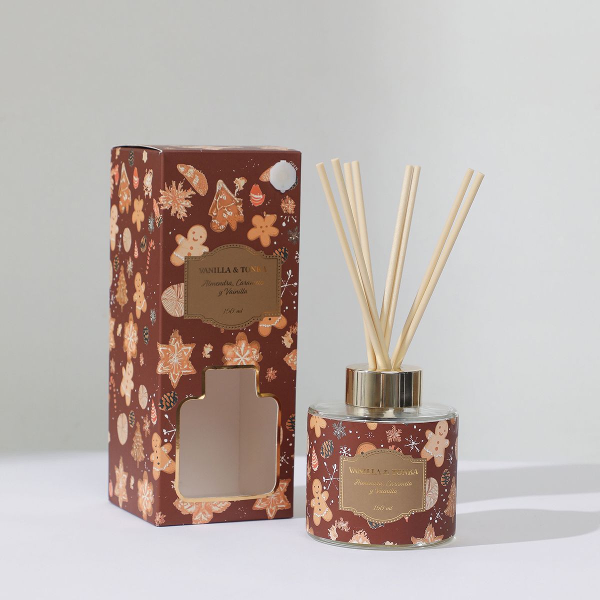 MICA - Difusor Navideño Aromático 150ml Almendra Y Vainilla