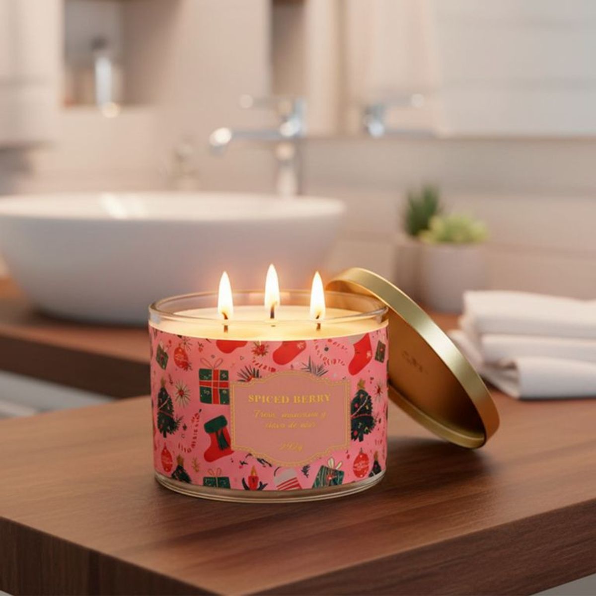 MICA - Vela Navideña Aromática 292g Frutal Especiado