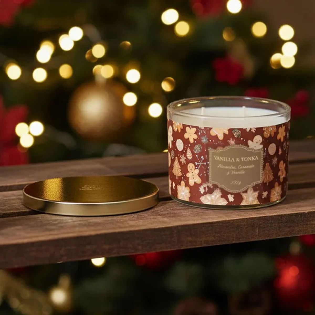 MICA - Vela Navideña Aromática 292g Almendra Y Vainilla