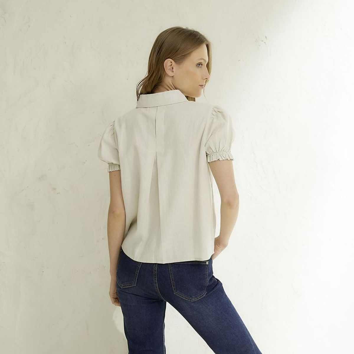 BASEMENT - Blusa 100% Lino Mujer Basement