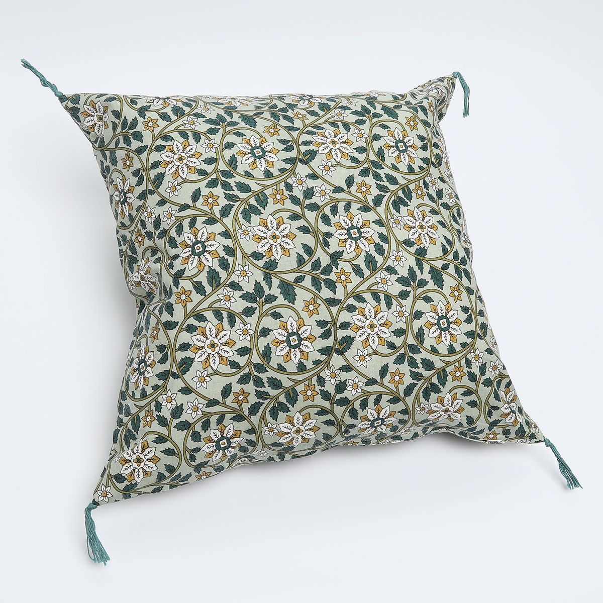 BASEMENT HOME - Funda de Cojín Flor Verde