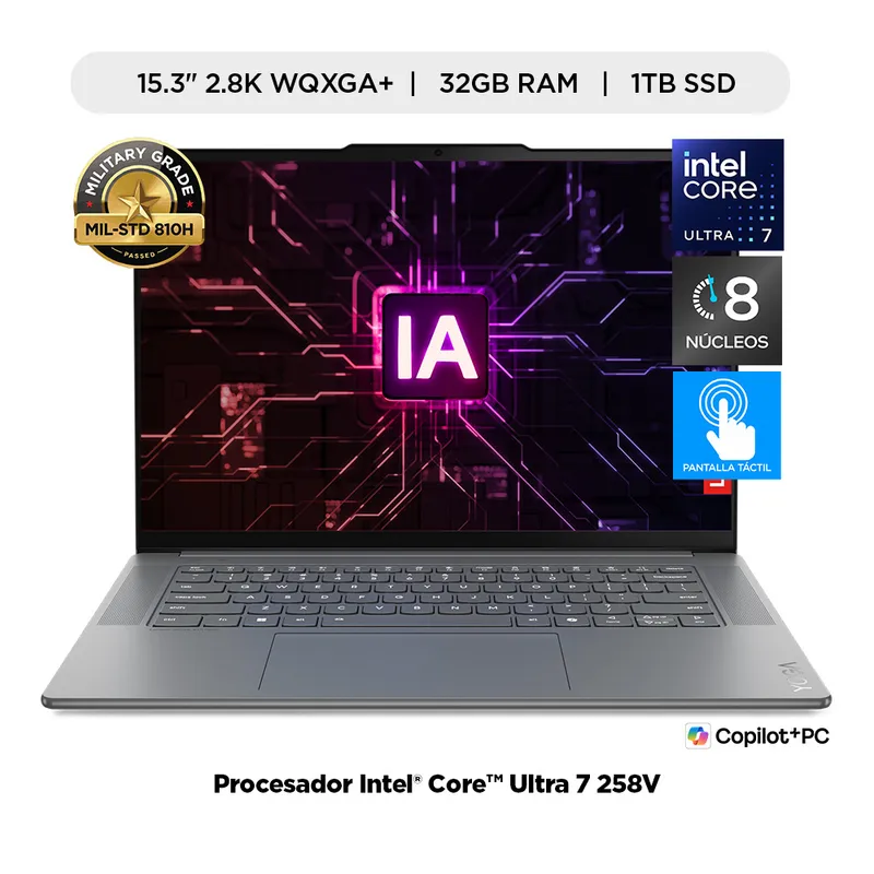 LENOVO - Laptop Lenovo Intel Core Ultra 7 32gb 1tb Ssd Yoga Slim 7i 15.3" 2.8k Wqxga+ 120 Hz