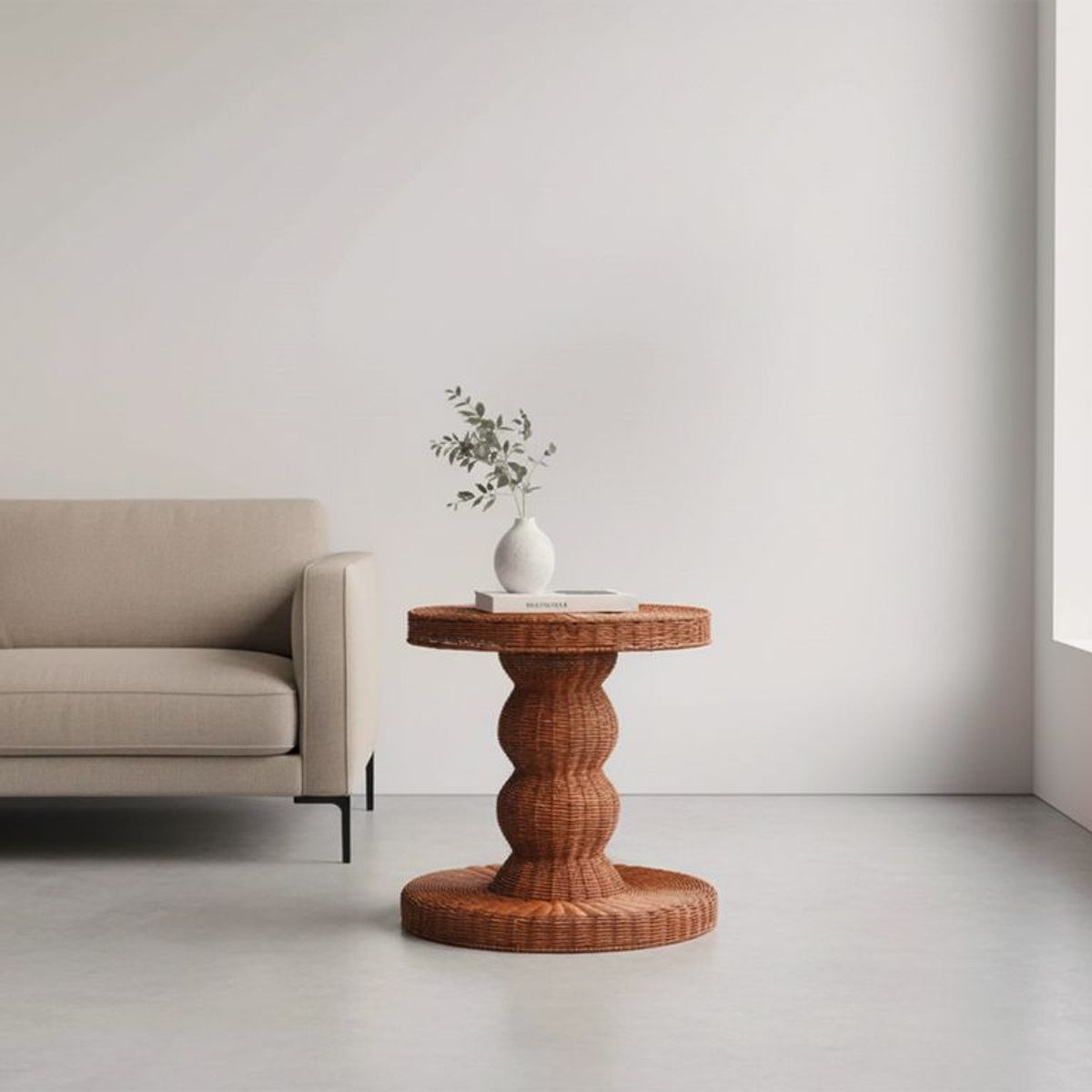 BASEMENT HOME - Mesa Lateral Rattan 55cm