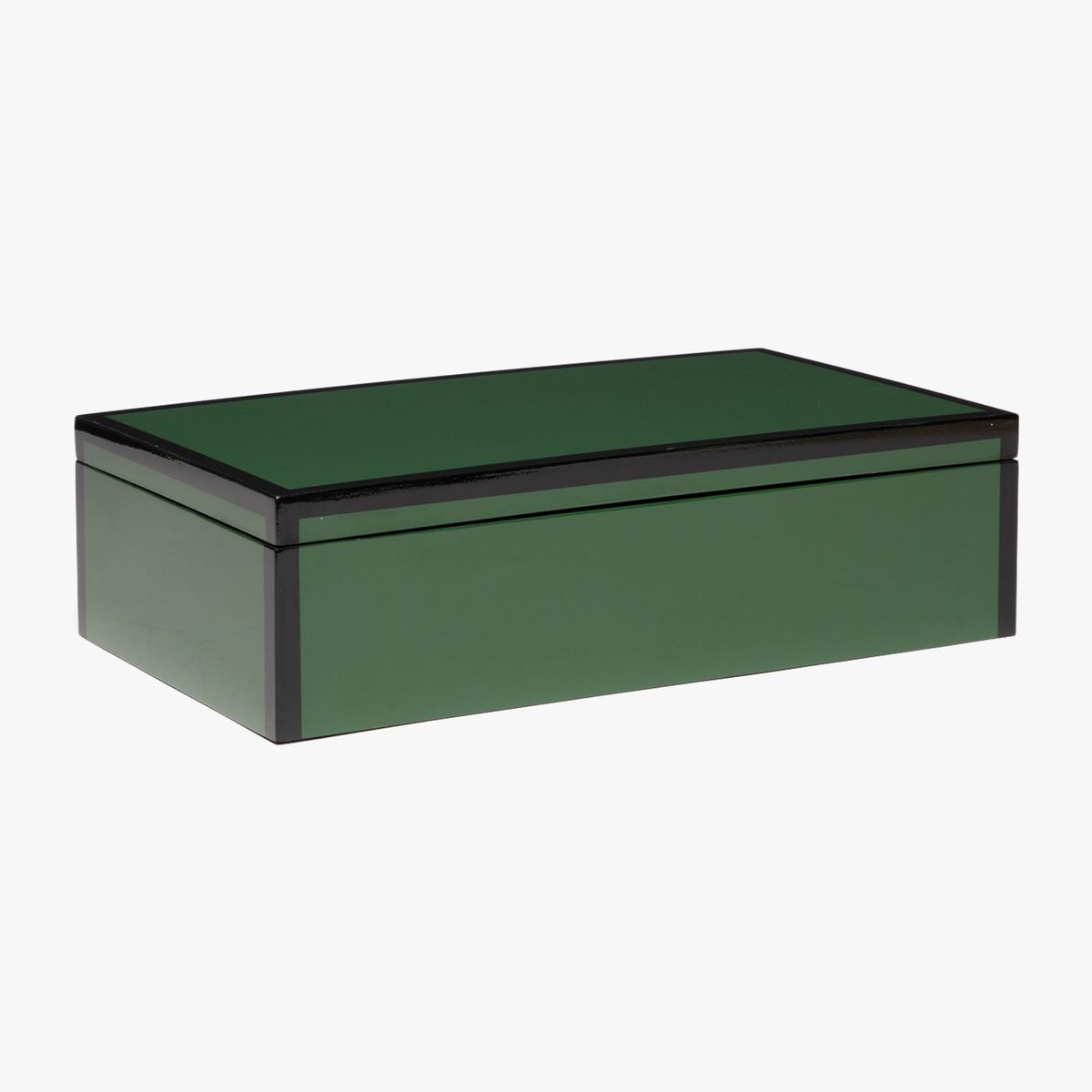 BASEMENT HOME - Caja Laqueada Verde 37x21cm