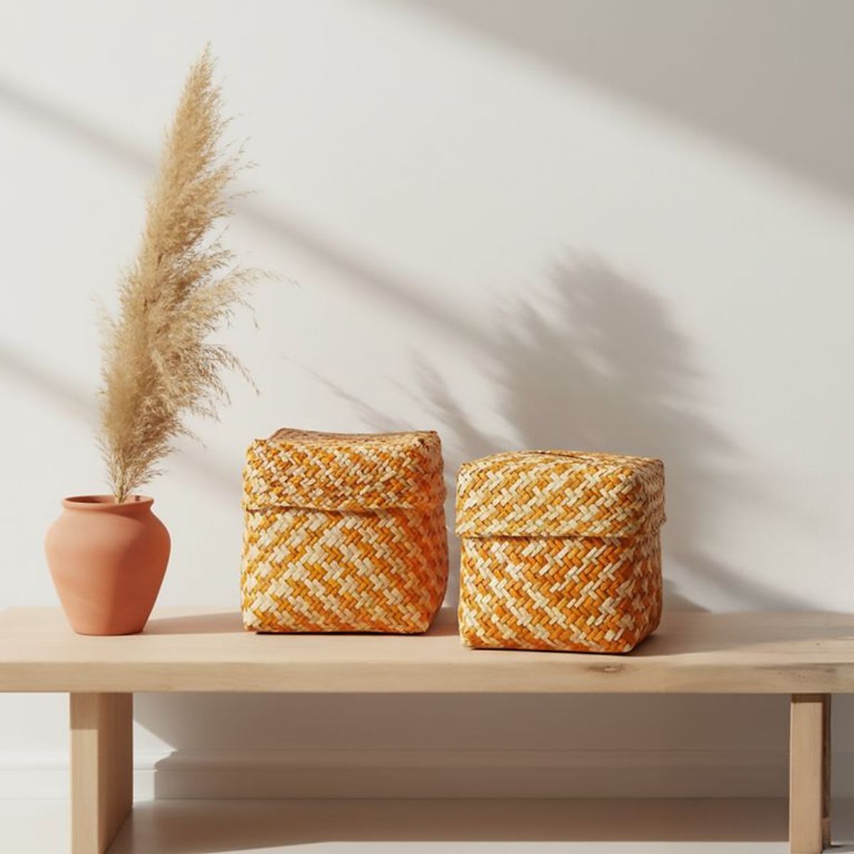 BASEMENT HOME - Set X2 Cajas Cuadradas Natural