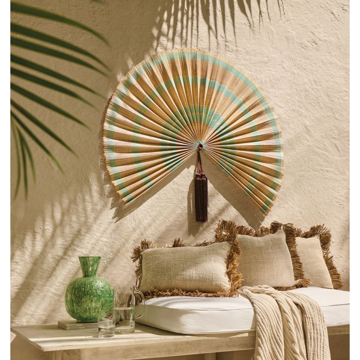 BASEMENT HOME - Abanico Fibras Naturales 110x46cm