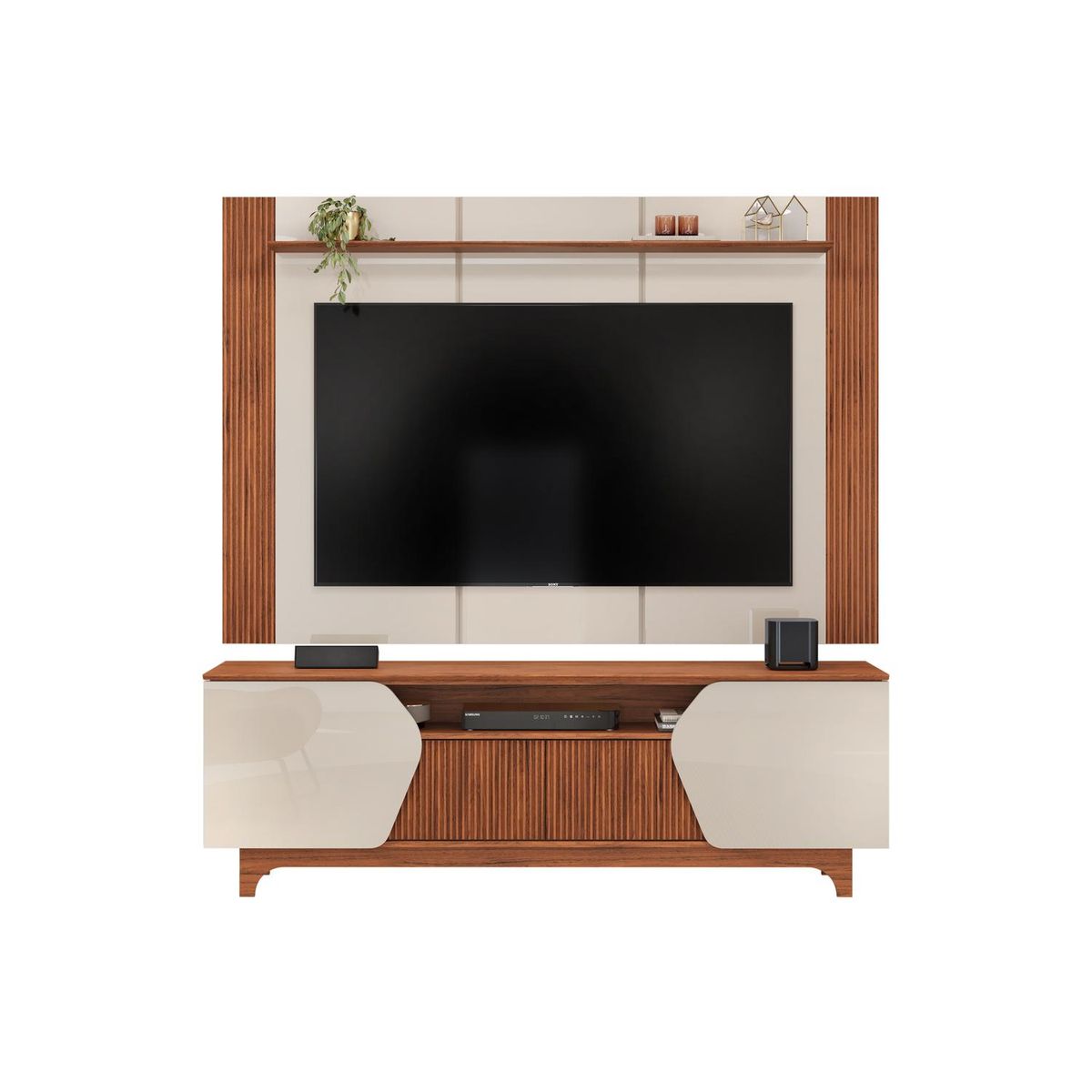 BASEMENT HOME - Panel con Mesa de Tv Helo 75"