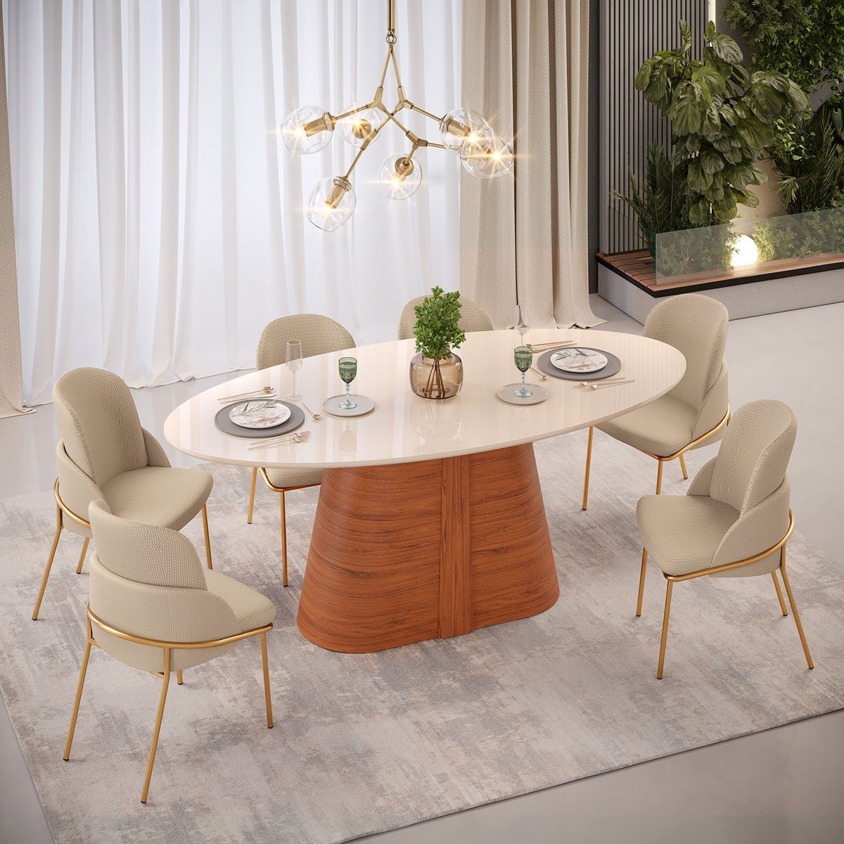 BASEMENT HOME - Juego De Comedor Ryze 6 Sillas