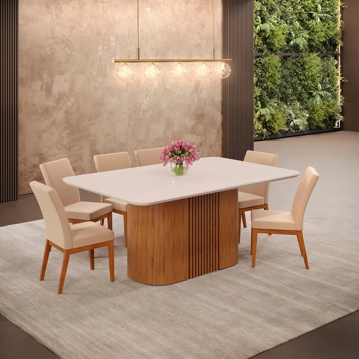 BASEMENT HOME - Juego De Comedor New Munique 6 Sillas