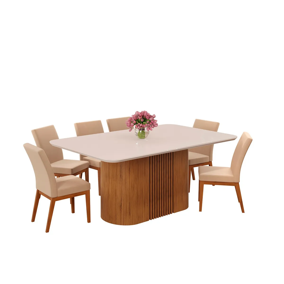 BASEMENT HOME - Juego De Comedor New Munique 6 Sillas