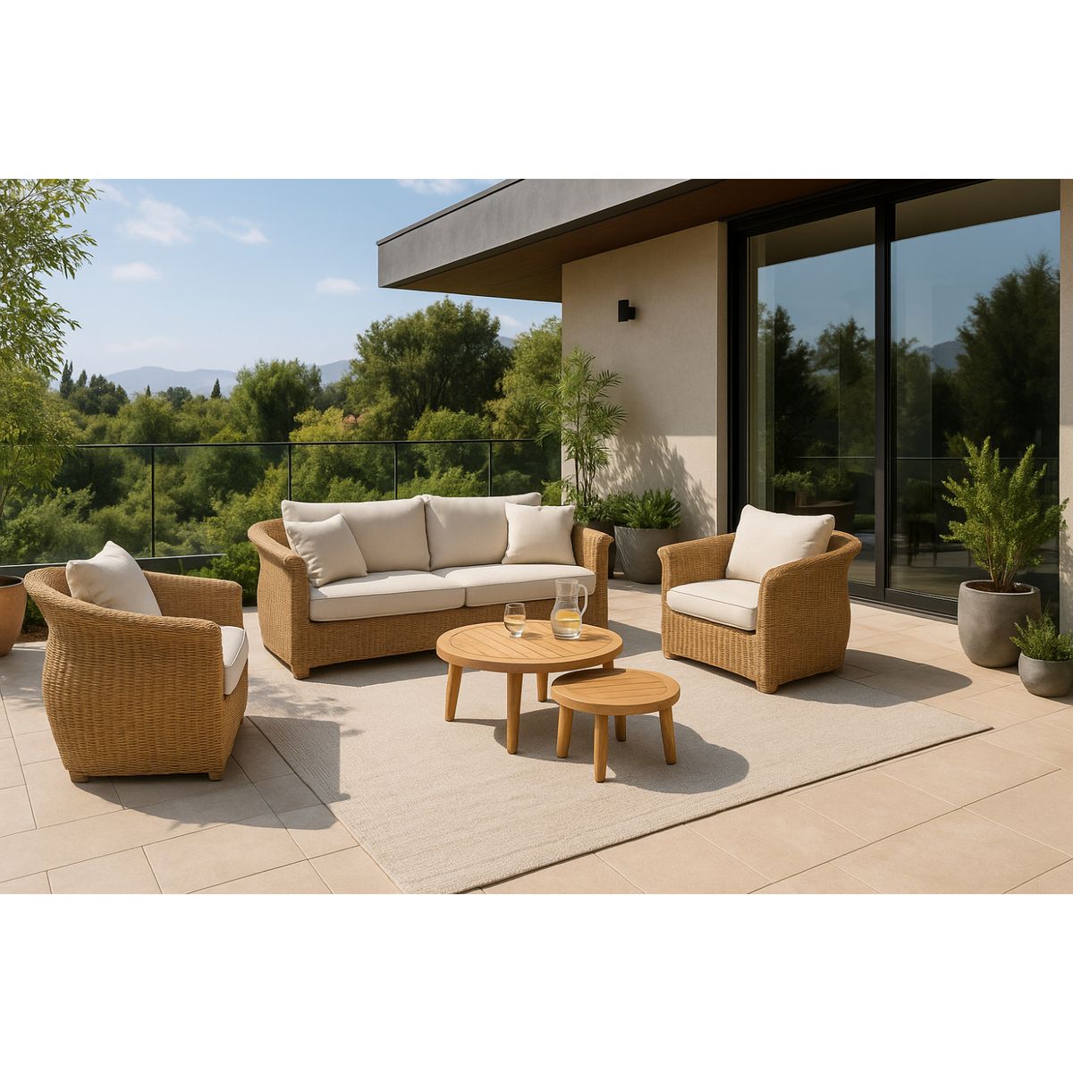 ROBERTA ALLEN - Sofá De Terraza Jolene 3 Cuerpos