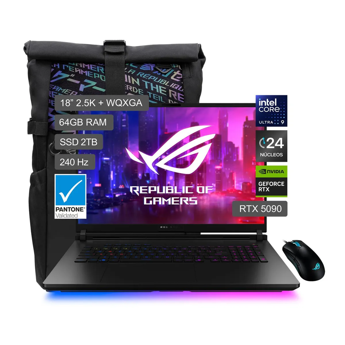 ASUS - Gamer Rog Strix Scar 18 18" 2.5k Intel Core Ultra 9 64gb 2tbssd Rtx5090 (TGP 175W)
