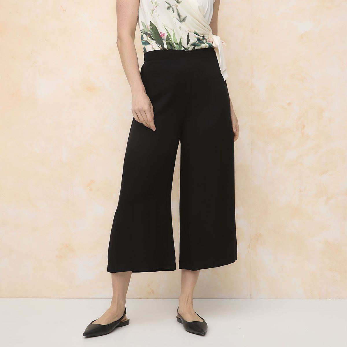STEFANO COCCI - Pantalón Wide Leg Tiro Medio Mujer Stefano Cocci