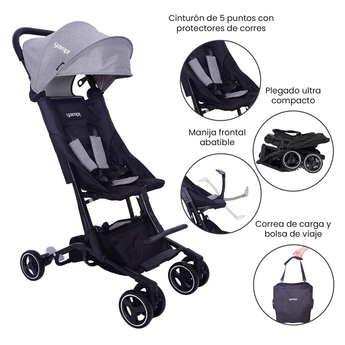 YAMP - Coche Ultra Compacto Bebé Dubai Yamp