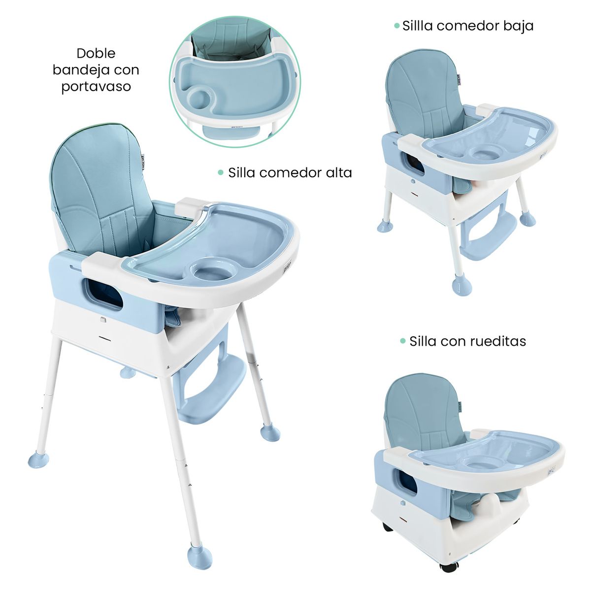 PRIORI - Silla De Comer Bebé 4 En 1 Yaris Priori