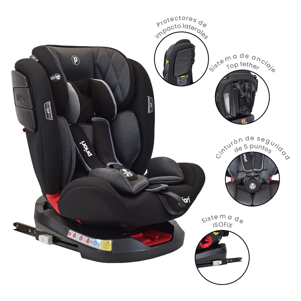 PRIORI - Silla De Auto Bebé 360 Isofix Twist Priori