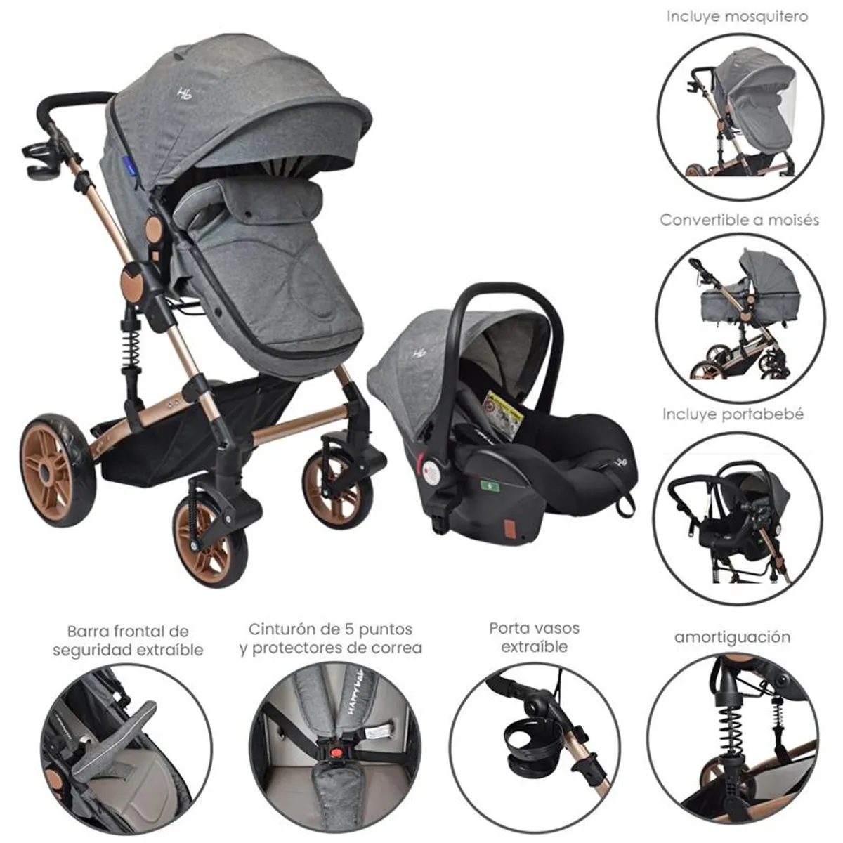 PRIORI - Coche Travel System Bebé Gadi Priori