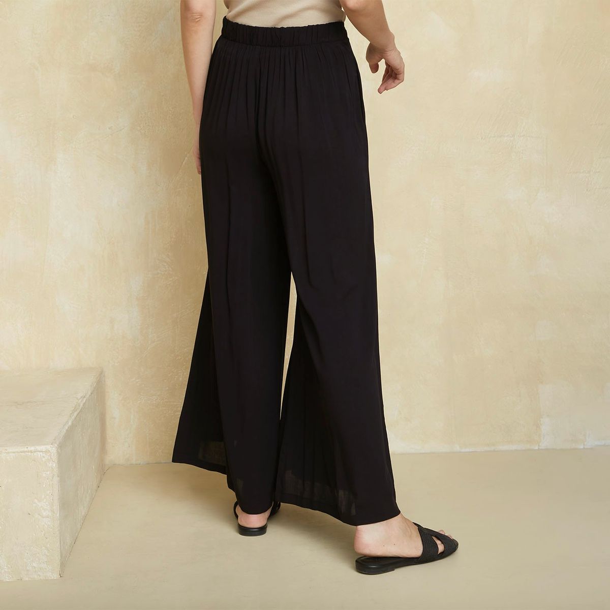 UNIVERSITY CLUB - Pantalón Palazo Tiro Medio Mujer University Club